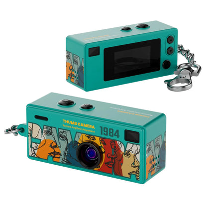 G6 Retro Mini Keychain Thumb Camera 1080P HD Recorder Built-In Flash Auto Focus 130° Wide Angle Lens LCD Screen Portable Camera