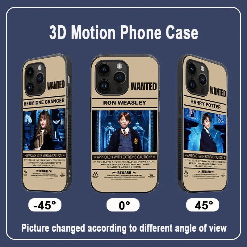 Anime Cool Boy/Girl 3D Lenticular Phone Case for Iphone,Samsung,,Xiaomi/Redmi,Ect. Creative Phone Cover Kids Birthday Gift